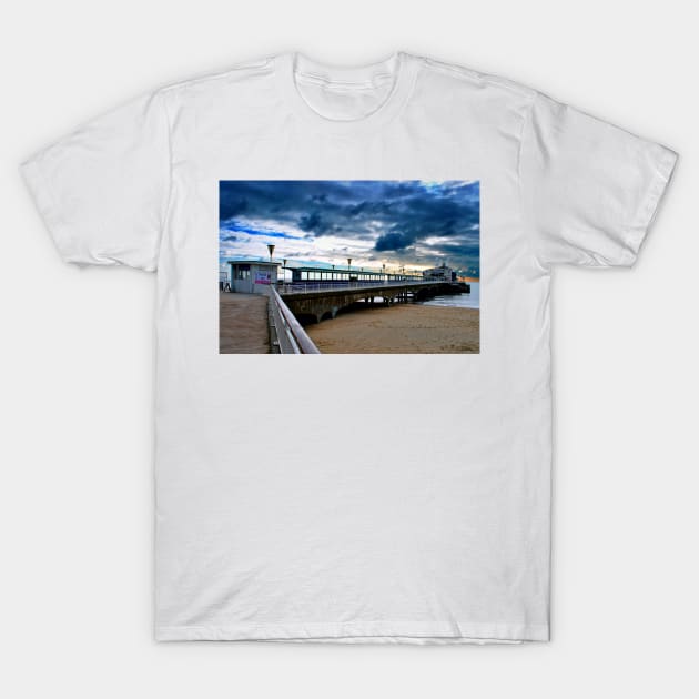 Bournemouth Pier And Beach Dorset T-Shirt by AndyEvansPhotos